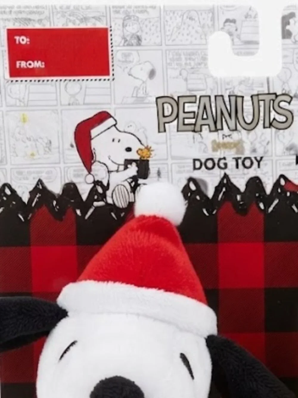 Peanuts 2-Pack Holiday Plush Dog Toy Set (Snoopy & Woodstock)